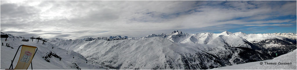 Accueil/Alpes - Randonnes/L'hiver en Maurienne - Fvrier 2004 - Valmeinier_pano2m